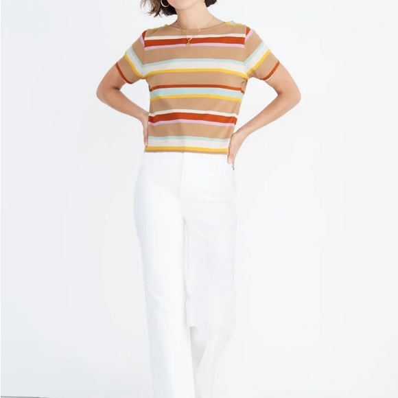 Madewell Boxy Tee in Wilmore Stripe - Picture 2 of 5